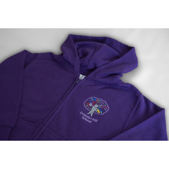 JH050B - Crowdys Children Zip Hoodie Primary