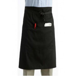 103-009 Black Half Apron with Pocket