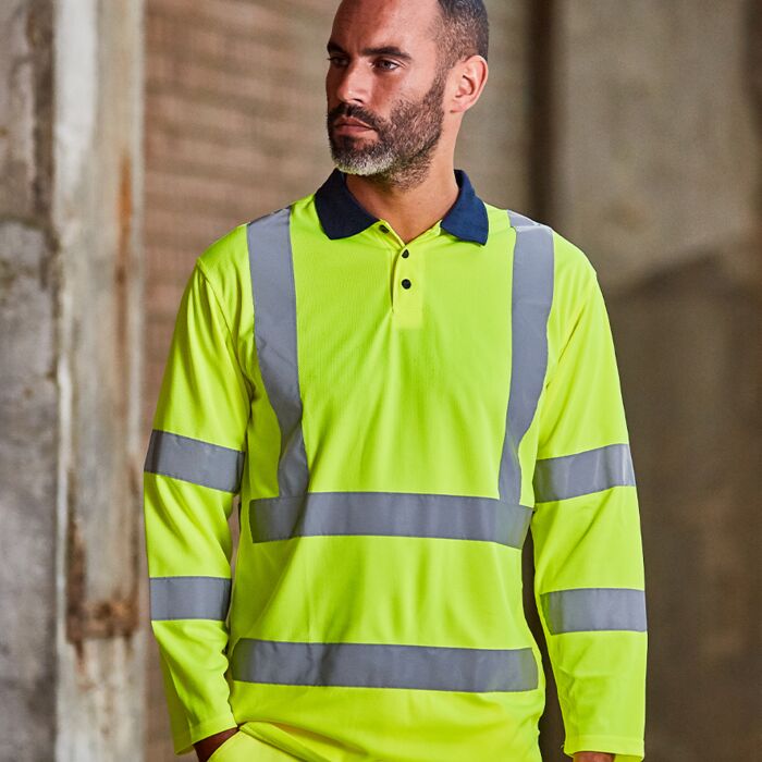 Pro RTX High Visibility Long Sleeve Polo Shirt Thumbnail